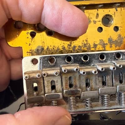 Schecter Brass bridge plate 70s/80s - Brass image 7
