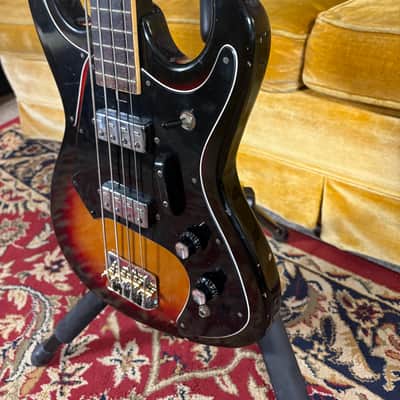 Teisco Electric Bass - Sunburst w/bag image 5