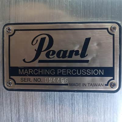 Pearl 14x18" Marching Percussion Bass Drum Silver Shimmer Marcher Kick Set 6Ply image 2