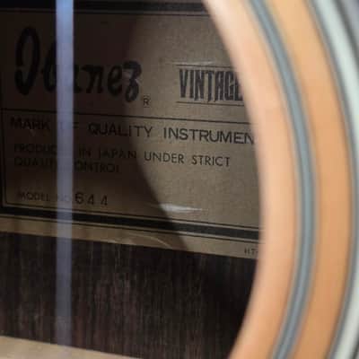 Ibanez Vintage MIJ Series 644 Orchestra Model Style Acoustic Guitar w Hard Case Hang Tags 1970s image 5