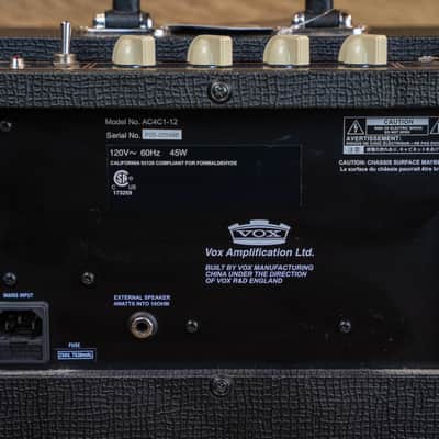 Vox AC4C1-12 4-Watt 1x12" Guitar Combo - Black image 7
