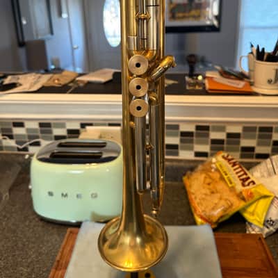 WOW! Super Nice Antoine Courtois Evolution IV Bb Trumpet In Raw Brass L@@K! image 4