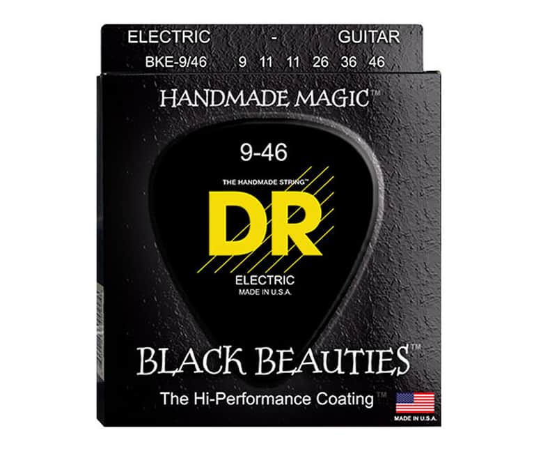 DR BKE-946 Black Beauties Coated Electric Guitar Strings - Lite and Heavy 9-46 image 1