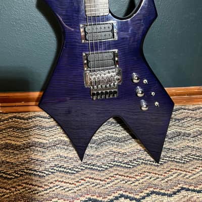 B.C. Rich NJ Warlock 1990s - Blue with upgrades image 1