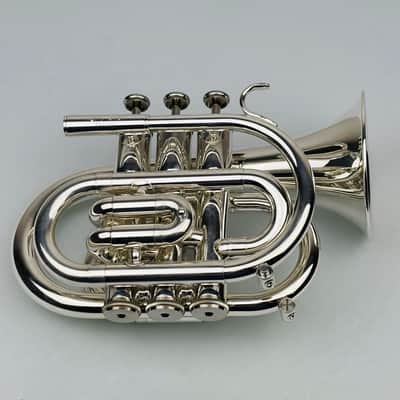Jupiter JPT-416 Bb Pocket Trumpet that is Silver Plated and in Mint Condition! image 4