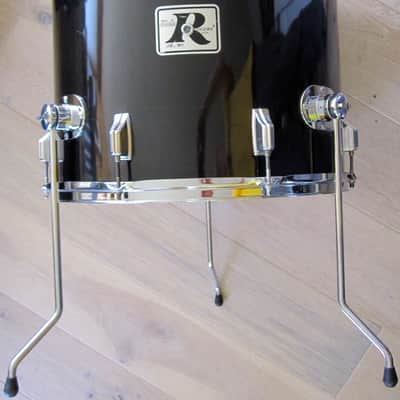 18" x 16" Rogers Floor Tom with Legs, Black Wrap - Vintage 1970s image 2
