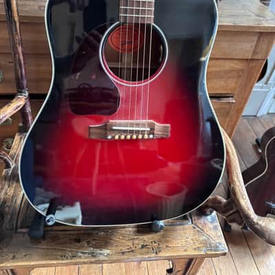 Gibson Slash Signature J-45 Vermillion Burst Left Handed image 2