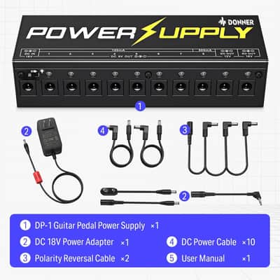 DP-1 Guitar Power Supply 10 Isolated DC Output for 9V/12V/18V Effect Pedal image 5