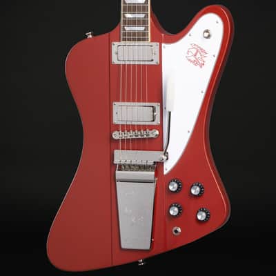 Epiphone Inspired by Gibson Custom 1963 Firebird V with Maestro Vibrola in Ember Red with Case image 1