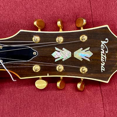 Ventura V-1502 Al Ciaola Copy Electric Guitar 1970's - Walnut w/ Case Made in Japan image 10
