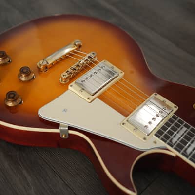 Upgraded Vintage V100-IT W/ Gibson 61 Burstbucker Pickups Kluson CTS pots Series Single Cut Iced Tea image 4