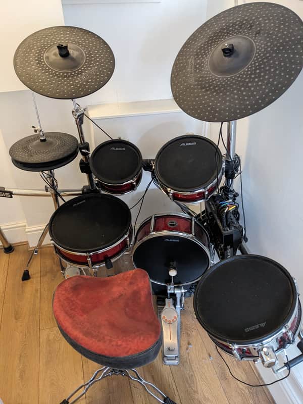 Alesis Strike Pro Kit Electronic Drum Set 2010s - Red Sparkle image 1