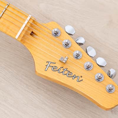 2010s Buzz Feiten Guitars Elite Pro T-Style Honey Burst, Mint w/ Case image 4