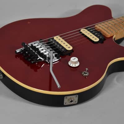 1998 Ernie Ball Music Man Axis Trans Red Flame Top Electric Guitar w/HSC image 7
