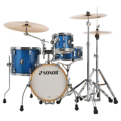 Sonor AQX Micro 4-pc Shell Pack w/ 14" Kick - Blue Ocean Sparkle image 1