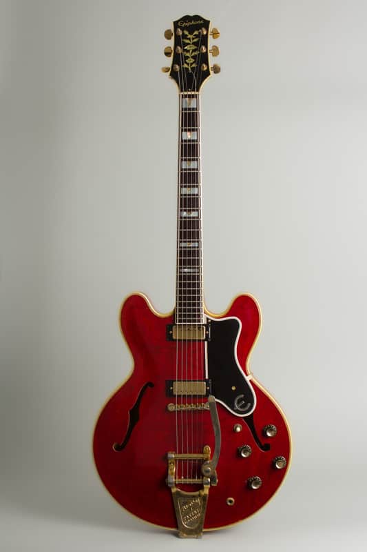Epiphone Sheraton E212T Arch Top Semi-Hollow Body Electric Guitar (1962), ser. #91718, original grey hard shell case. image 1