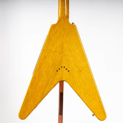 DO NOT USE Gibson 1958 Korina Flying V with White Pickguard, Natural | Demo image 4
