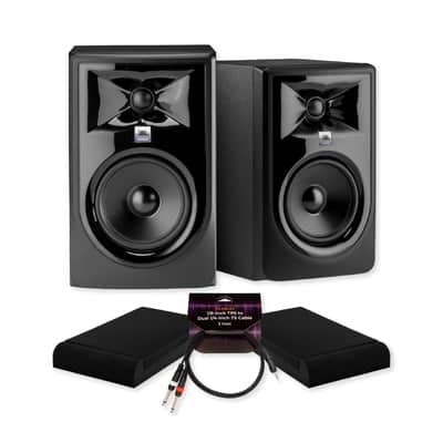JBL 306P MkII Powered 2-Way Studio Monitor Pair Bundle Isolation Pads and Cable image 8