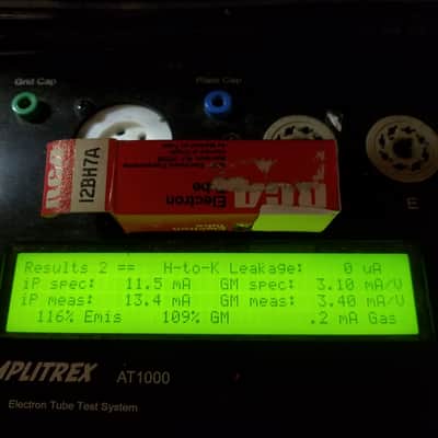 RCA 12BH7A tNOS AT1000 TESTED Vacuum Tube grey plate 12BH7 dual triode 1962-1968 image 2