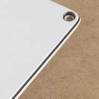 Fender Squier Vintage Relic White Guitar Bridge Tremolo Back Plate Cover Modern Strat image 3