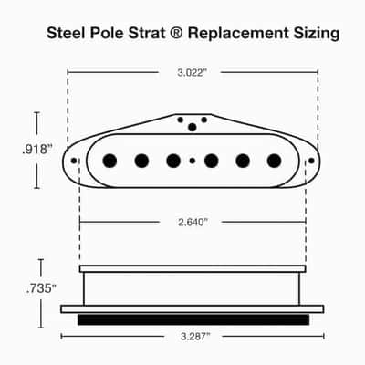 Fralin Split Steel Pole Strat Bridge Pickup - Black image 2