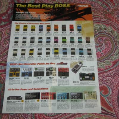 very lightly handled / very clean Boss Product Lineup 2005 Vol.1 (fold open product catalog - fully open it is 14 inches L x 10 inches W), printed in Taiwan 2005 image 21