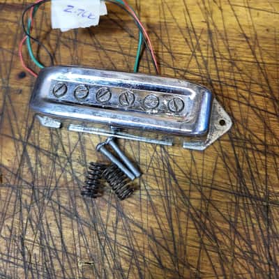 Vintage RARE 1965 Teisco Del Ray Neck Pickup 2.76K Ohms Installation Springs Screws Luthier Guitar Parts image 1