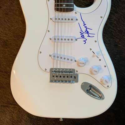 Fender Squier Stratocaster signed by Warren Haynes White image 4