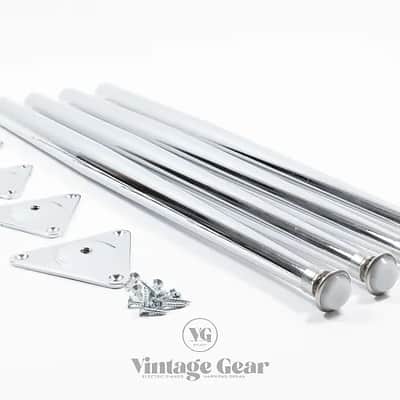 Wurlitzer 200a Legs and Plates - set of four with adjustable levelling feet image 2