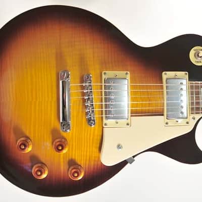 2005 Epiphone Les Paul Standard Plus Top Vintage Sunburst Electric Guitar image 2