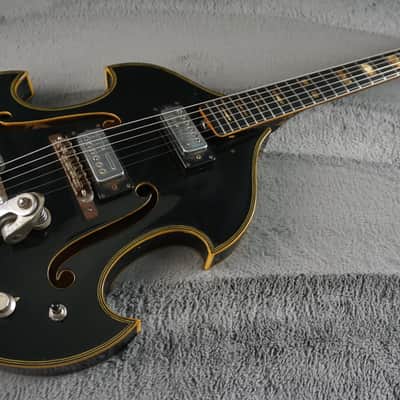 Firstman Liverpool Violin Guitar - Black - Hollow Body Japan image 4