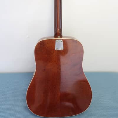 Vintage 1960s Eko Folk Ranger 6 Acoustic Guitar Well Made Very Good Shape Early Desirable Version Low Playable Action image 10