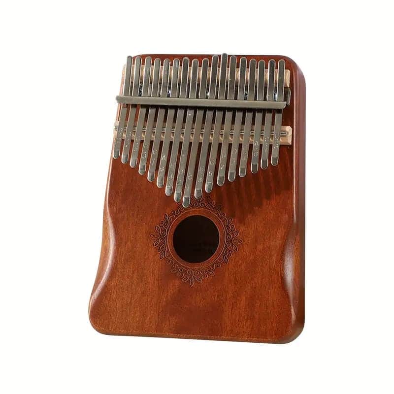 17-Key Thumb Piano – Retro Style Finger Piano with Learning Guide & Tuning Hammer image 1