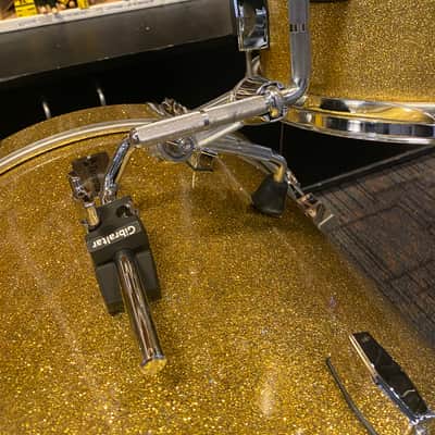 Tempus Drums Carbon Fiber 4 Piece Shell Pack - Gold Sparkle image 6