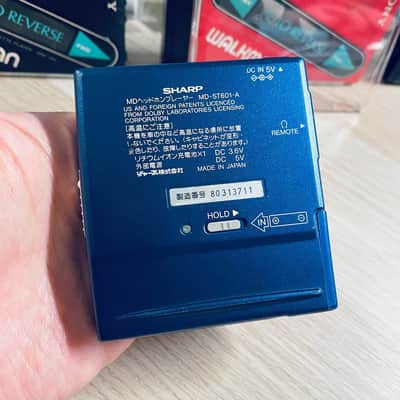 [RARE] SHARP MD-ST601-A MD Walkman MiniDisc Player, NM Blue ! Working  ! image 9