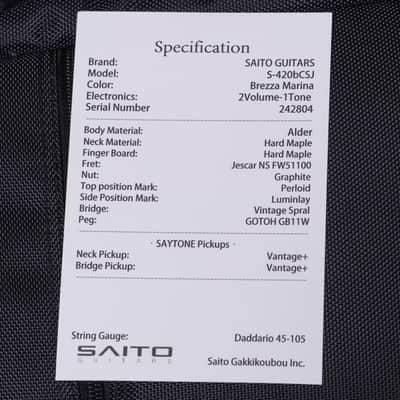 【outlet】SAITO Guitars / S-420BCSJ MMA BRM 3.975kg #242804【GIB Yokohama】【price included SHIPPING & IMPORT TAX & VAT】 image 16