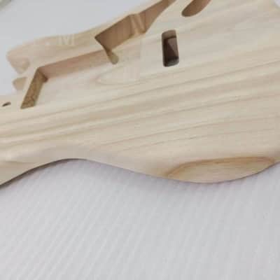 Unfinished Poplar Wood Stratocaster Strat Style Body image 19