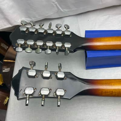 Ibanez Studio Series ST1200 Studio Twin 6/12 Double Neck doubleneck Guitar with Case MIJ Made In Japan 1978 - Brown Sunburst image 16