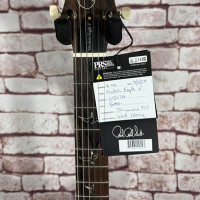 PRS Modern Eagle V Wood Library 10Top Red Tiger Quilted Stained Flamed Maple Neck Ziricote FB Ltd. 2pcs worldwide image 8