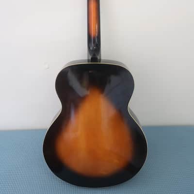 Vintage 1960s Unknown Maker Possibly Premier Kalamazoo Gibson Harmony Archtop Acoustic Guitar Circa Rare Geib & Schaeffer Lifton Sausage Handle Case Restoration Project image 16
