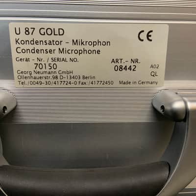 Neumann U 87 Gold 70th Anniversary 1998 - Gold image 8
