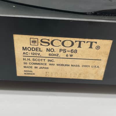 Scott PS 68 Not 68A Vintage Direct Drive Turntable Silver  *WORKING READ* image 12