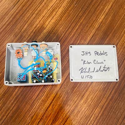 2010 JHS Klon Clone Replica Handwired Guitar Pedal Aged Raw Silver with Daka-Ware 1470 Oxblood Davies Knobs image 6