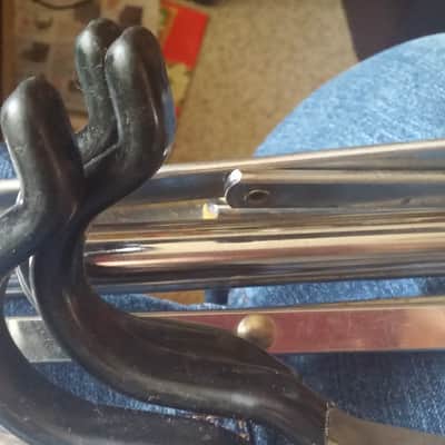 Vintage WFL FLAT BASE ATLAS SNARE STAND 1ST GEN CONCERT Riveted Rubber Feet 50s 60s LUDWIG image 12