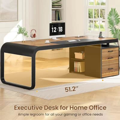 70.9" Executive Music Production Desk – Luxury Studio Command Workstation image 7