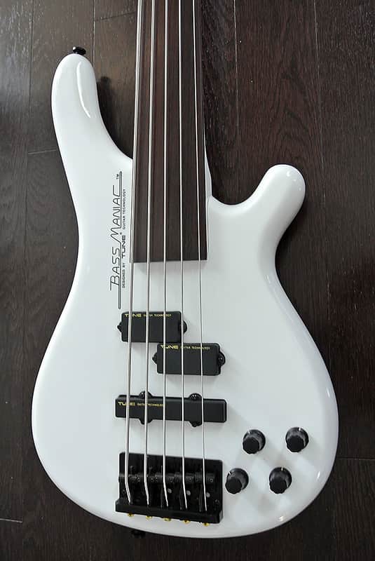 TUNE Bass Maniac TBJ51 NF - Fretless 5 String Bass - Snow White - NEW - Authorized Dealer image 1