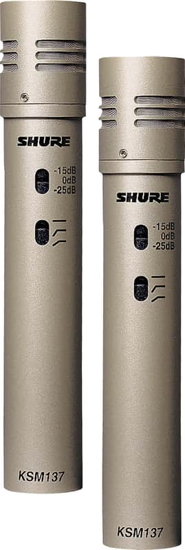 Shure KSM137 Small Diaphragm Condenser Microphone, Pair image 1