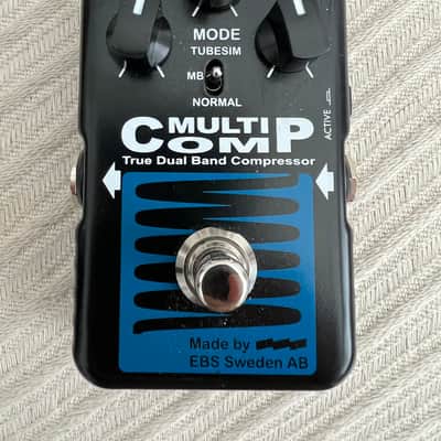 EBS MultiComp Studio Edition True Dual Band Compressor Pedal. Blue label image 1