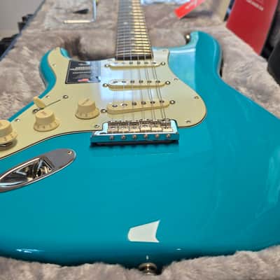 Fender American Professional II Stratocaster LEFT HAND BRAND NEW 75TH ANNIVERSARY 2021 Model Miami Blue Rosewood USA LH Lefty Handed Electric Guitar image 6