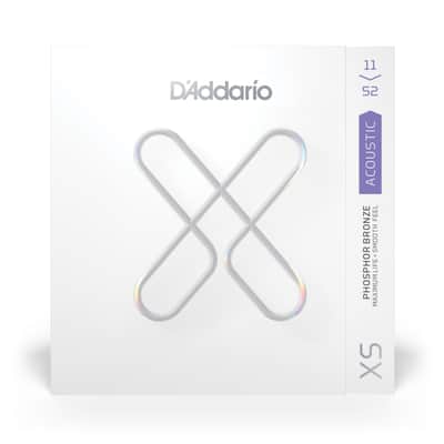 D'addario 11-52 Custom Light, XS Phosphor Bronze Coated Acoustic Guitar Strings image 1